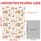 Construction Christmas Wrapping Paper for Kids - Holiday Wrapping Paper with Dump Trucks, Cranes, Excavators with Santa Hats & Gifts, Christmas Tree - 40×28 Inches, 4 Folded Sheets